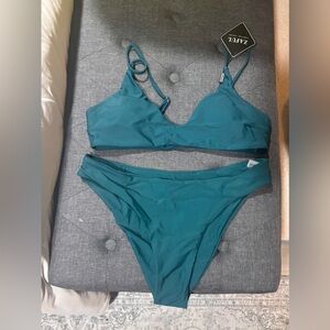 Zaful Teal Green Two-Piece Bikini Set